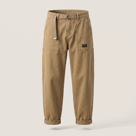 Men's Vintage Cargo Pants with Utility Pockets Lifestyle