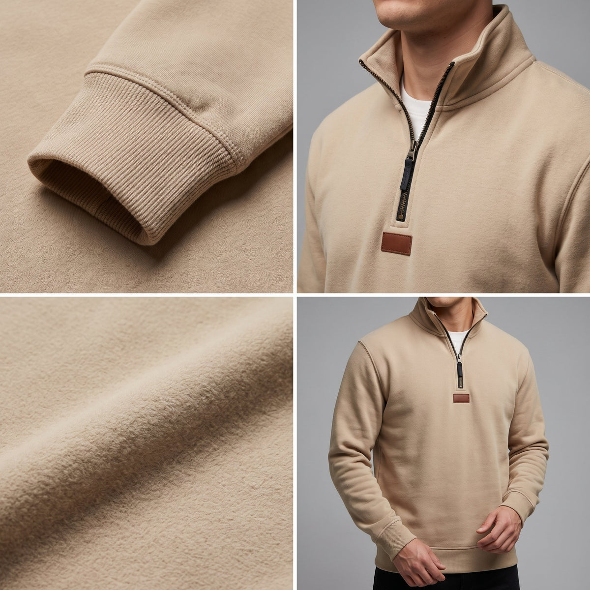 Men's Warm Everyday Fleece Sweatshirt Close Up