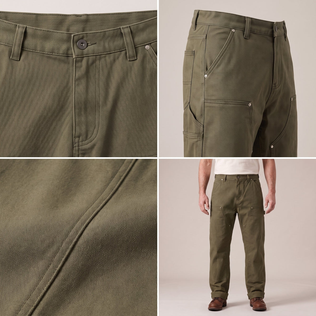 Men's Workwear Utility Pants with Straight Leg Fit Angle
