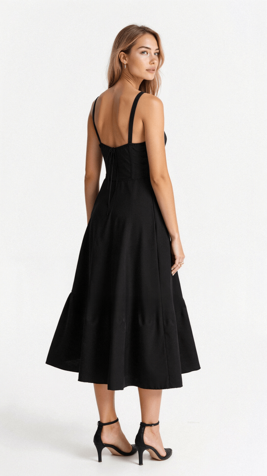 Women's Figure-Flattering Floral Corset Midi Dress