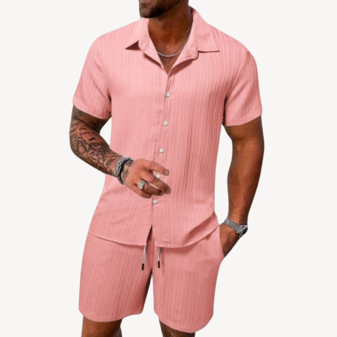Men's Casual Shirt & Shorts Set