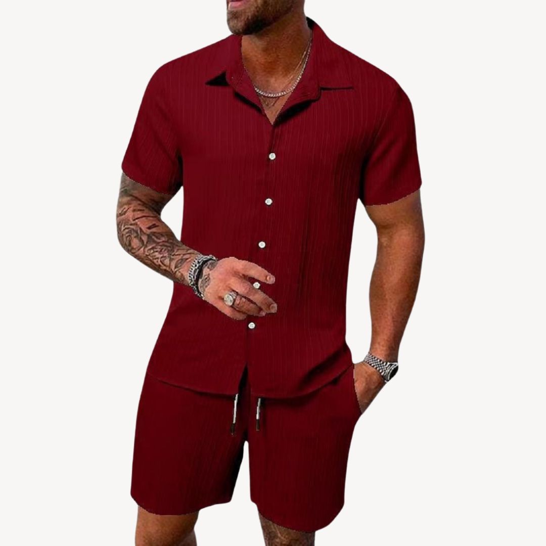 Men's Casual Shirt & Shorts Set
