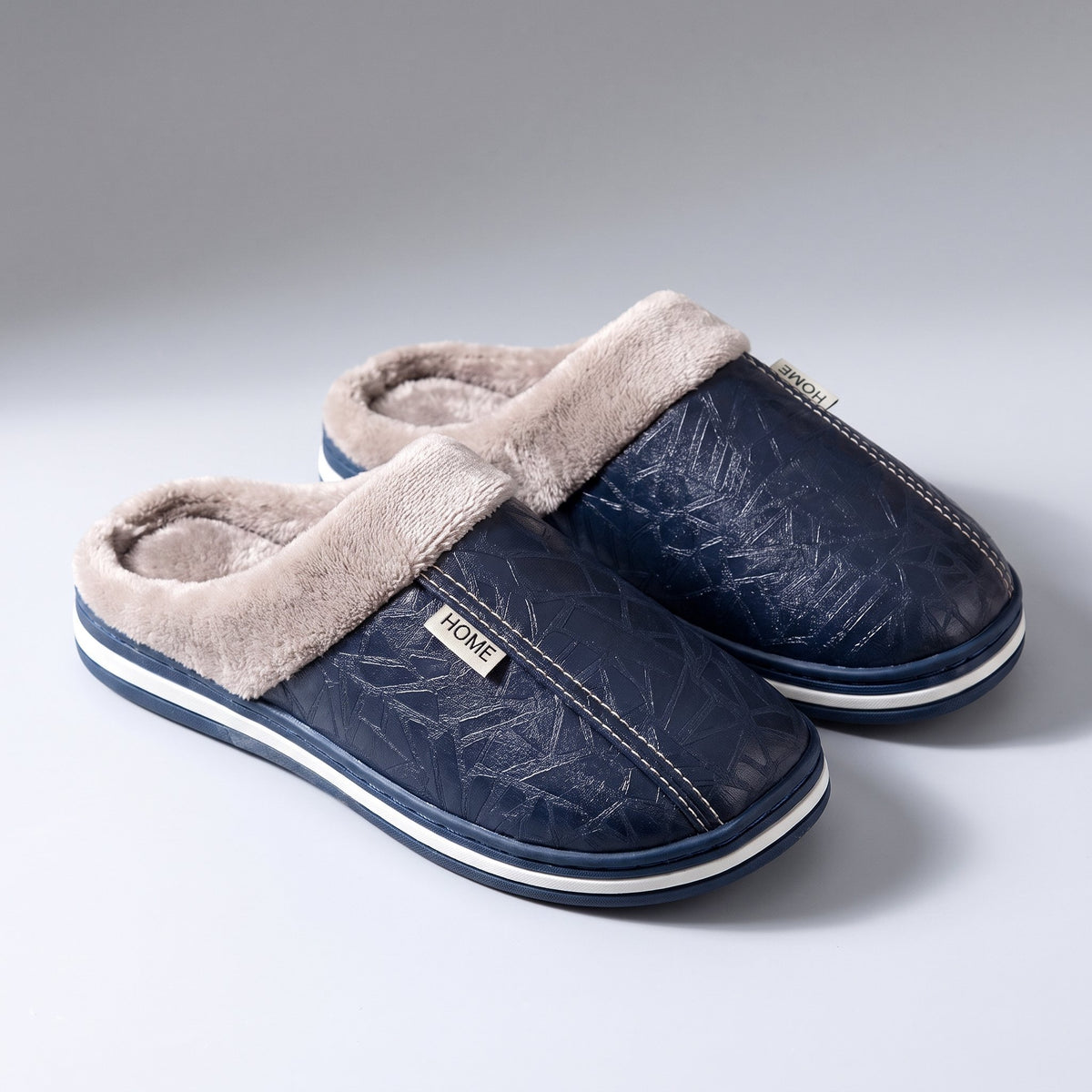 Unisex Cushioned Comfort Slides with Striped Sole Front