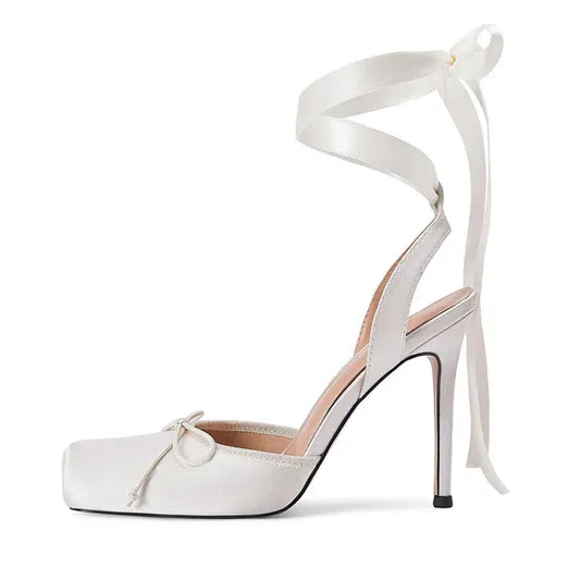 Women's Ankle Wrap Platform Heels
