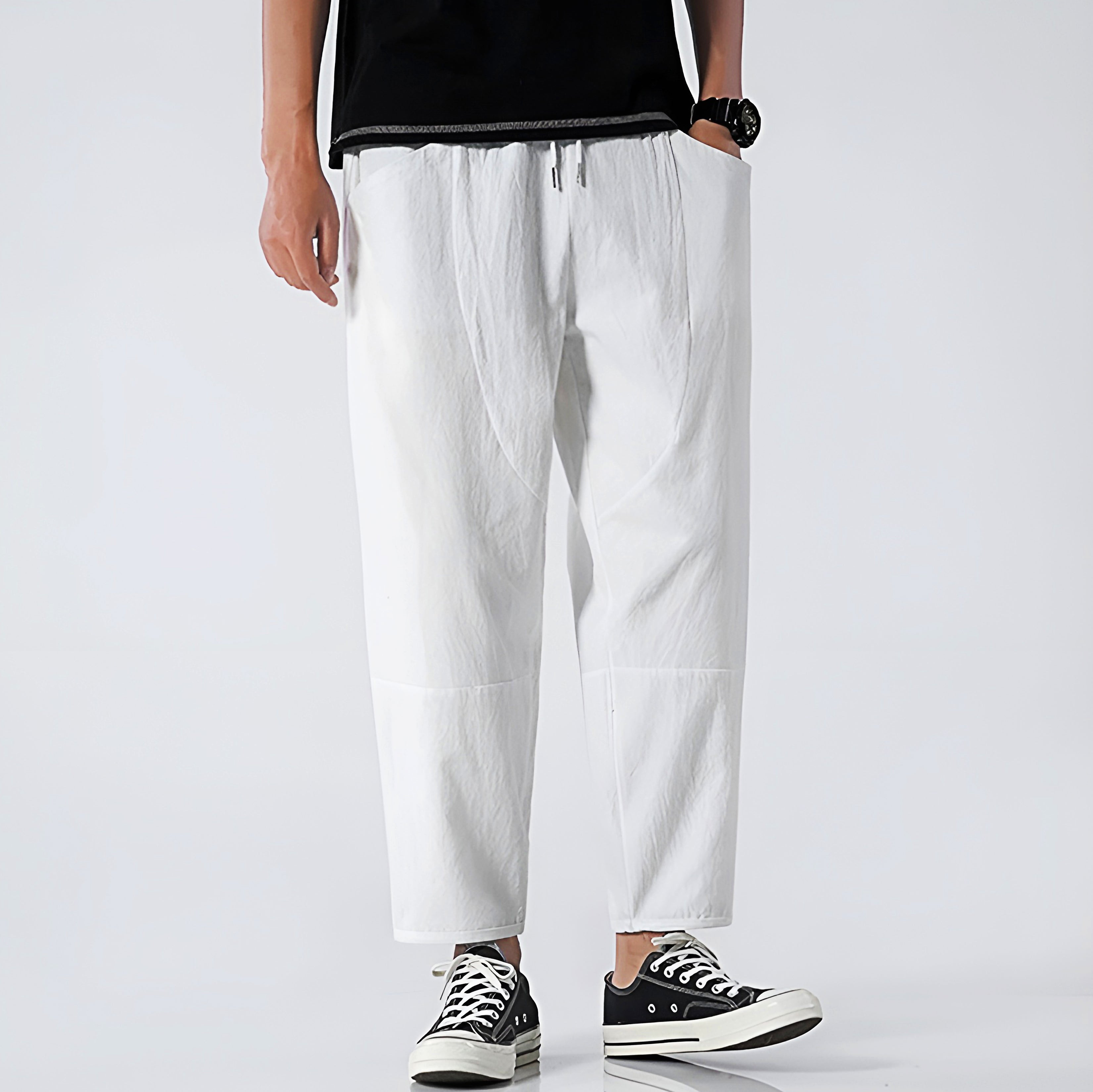 Cropped Cotton Pants