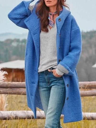 Women's Casual Spring Coat with Relaxed Fit Back