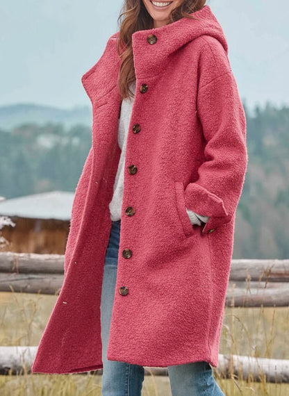 Women's Casual Spring Coat with Relaxed Fit Detail