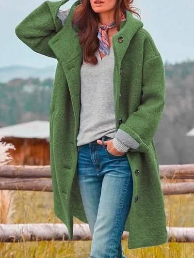 Women's Casual Spring Coat with Relaxed Fit Side