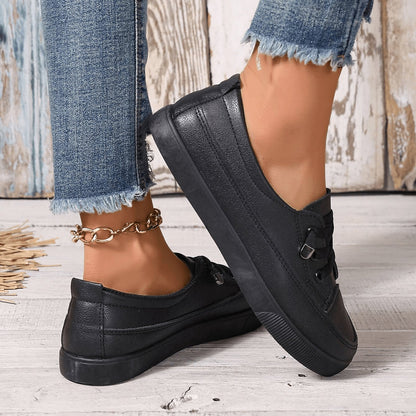 Women's Classic Orthopedic Laced Shoes with Arch Support Close Up