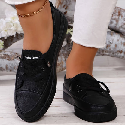 Women's Classic Orthopedic Laced Shoes with Arch Support Side