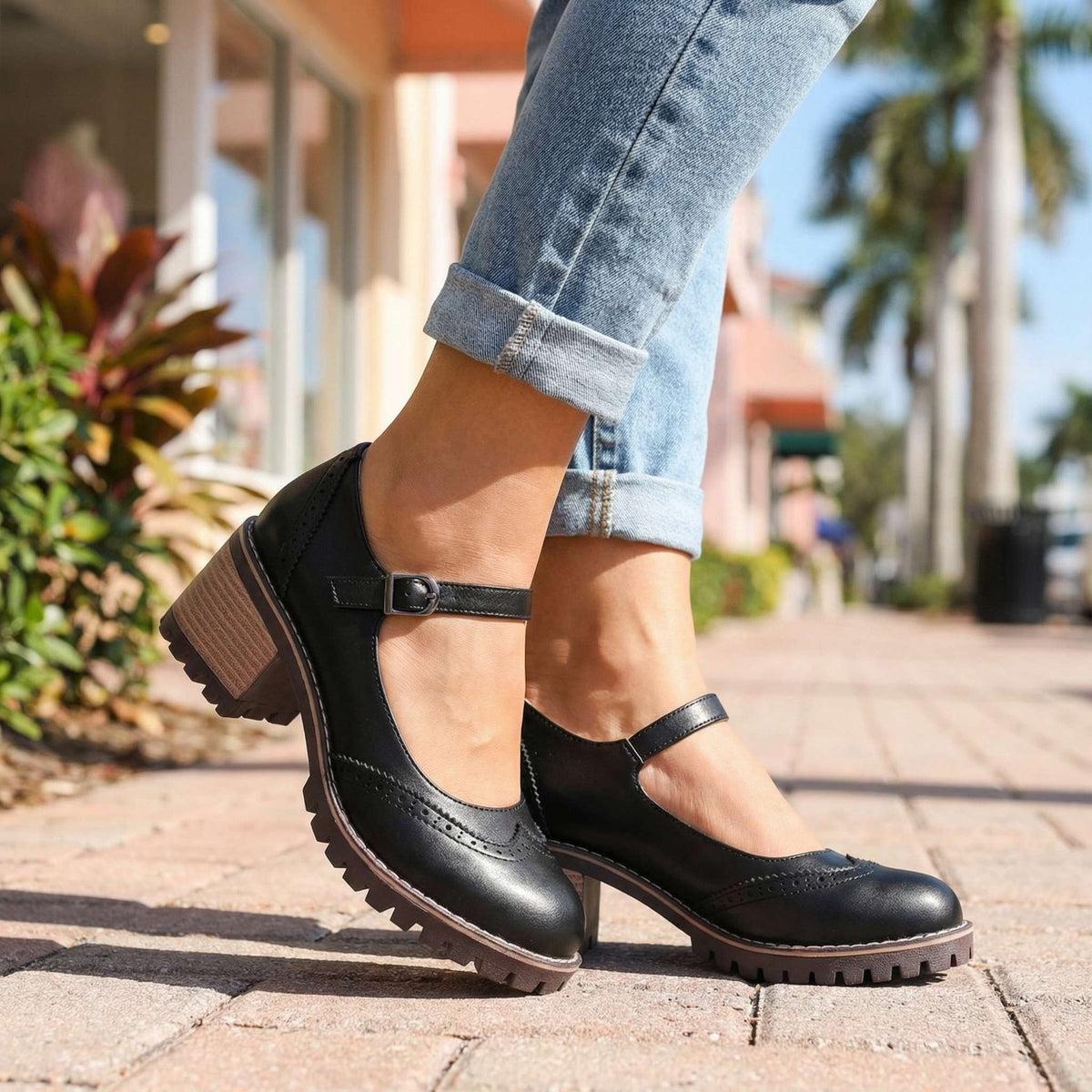 Women's Classic T-Strap Heels | Closed Toe with All-Day Comfort Hero