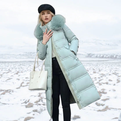 Women's Designer Winter Parka Jacket with Fur Hood Alternate