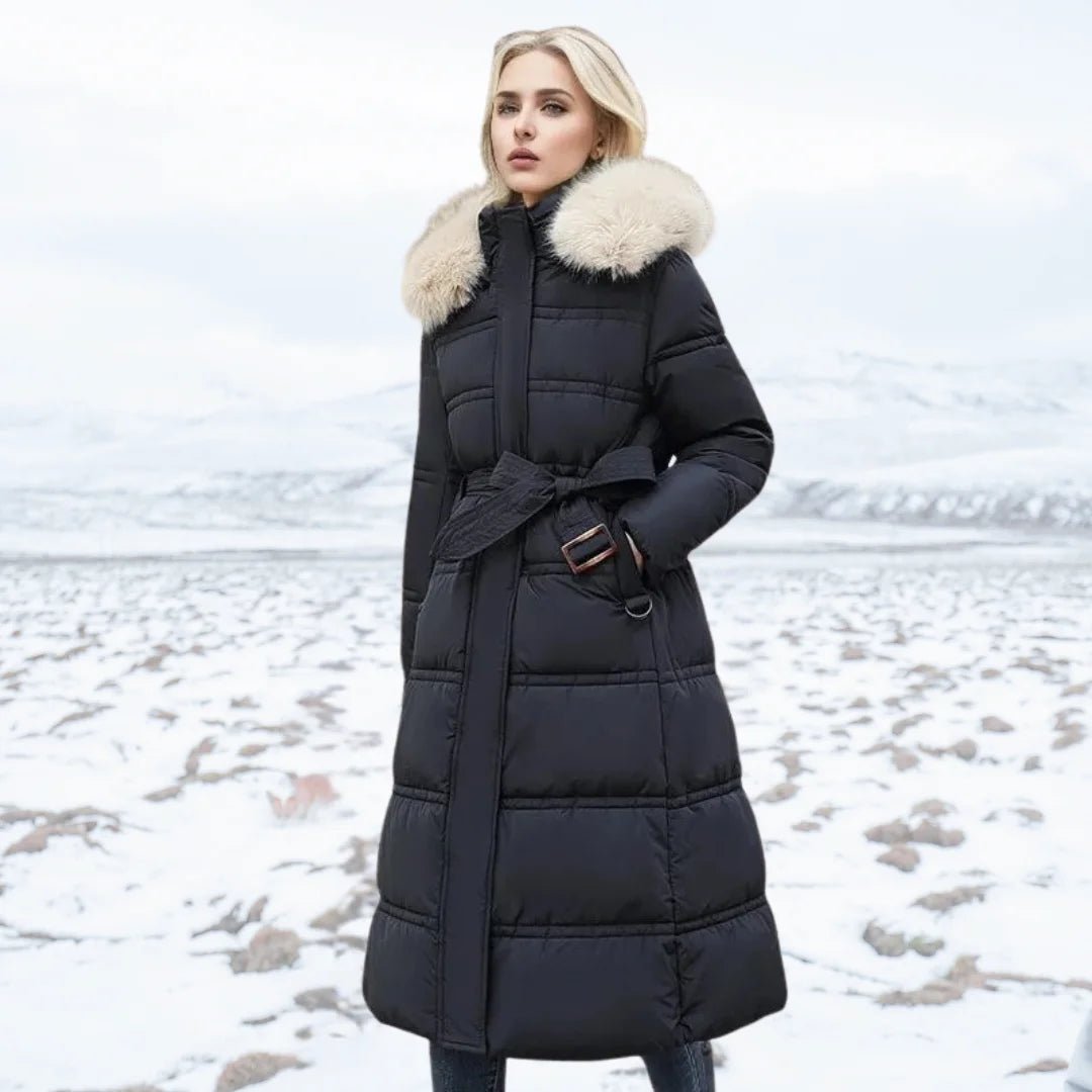 Women's Designer Winter Parka Jacket with Fur Hood Lifestyle