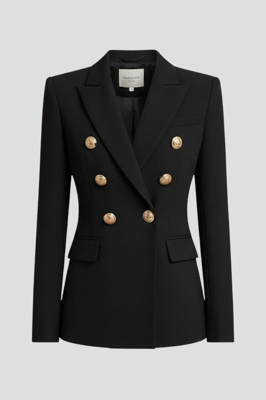 Women's Double-Breasted Blazer | Smart Occasion with Gold Buttons Hero