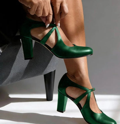 Women's Elegant Comfort Strap High Heels Front