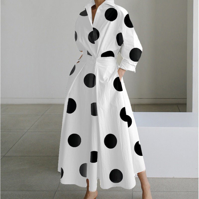 Women's Elegant Front Wrap Collared Maxi Dress View 12