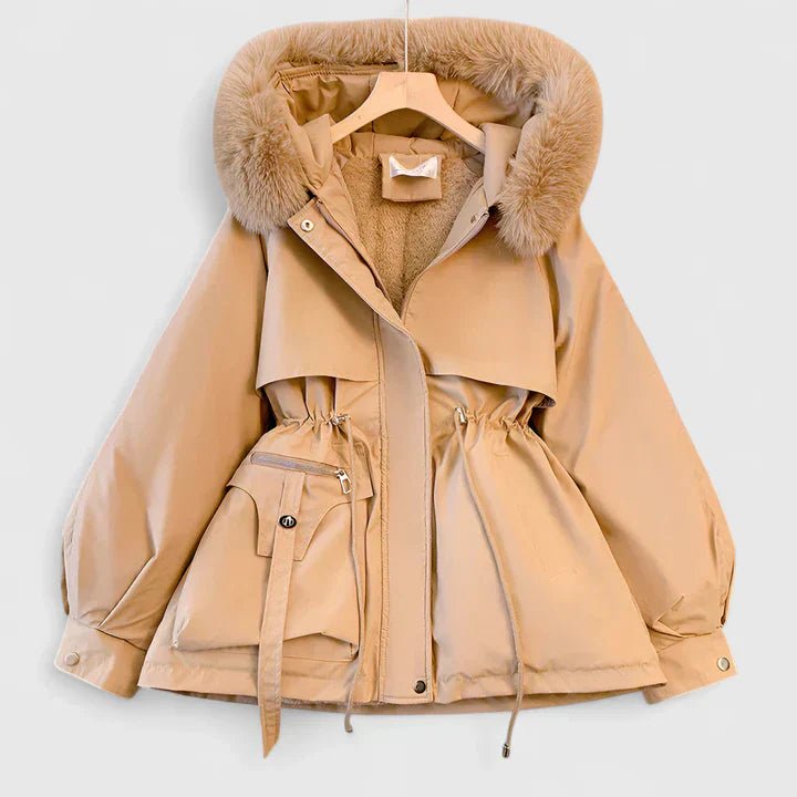 Women's Elegant Jacket | Padded Lining with Cinched Waist Detail