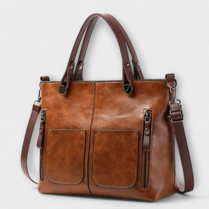 Women's Elegant Leather Bag with Dual Front Pockets Hero