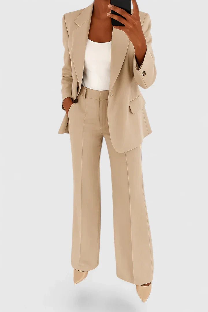Women's Elegant Two-Piece Suit Set | Smart Occasion Wear Side
