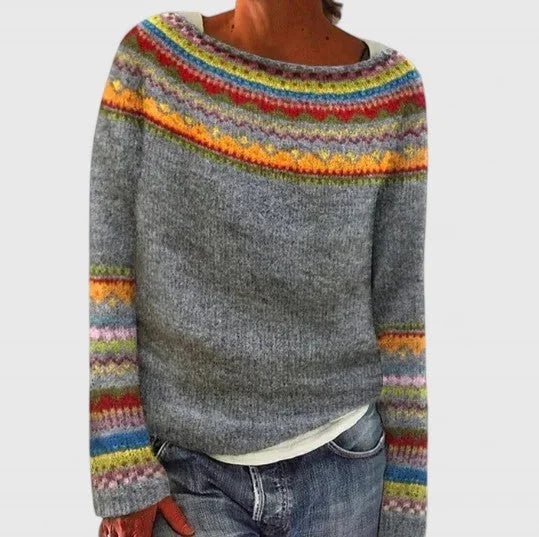 Women's Fair Isle Knit Jumper with Crew Neck View 12