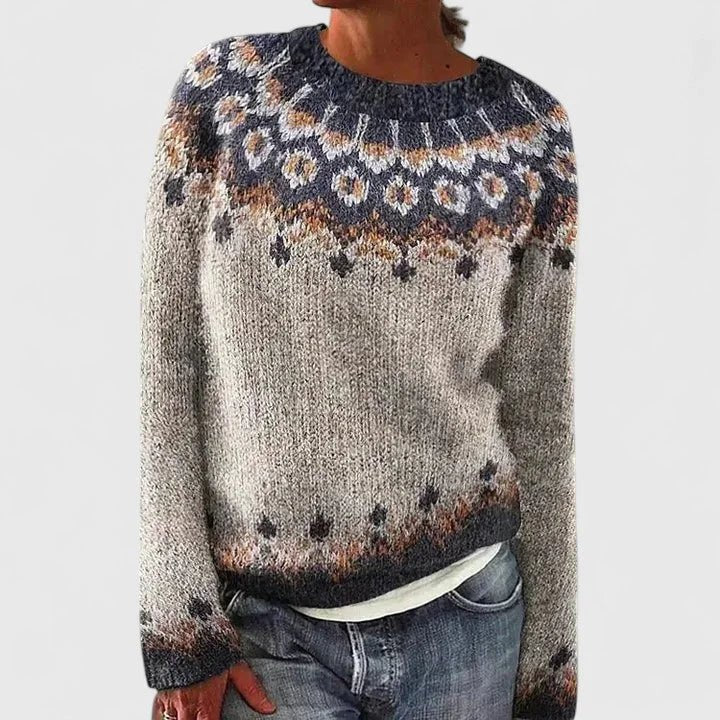 Women's Fair Isle Knit Jumper with Crew Neck View 13