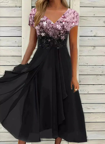 Women's Floral Evening Dress | Elegant Wedding Occasion Wear Front