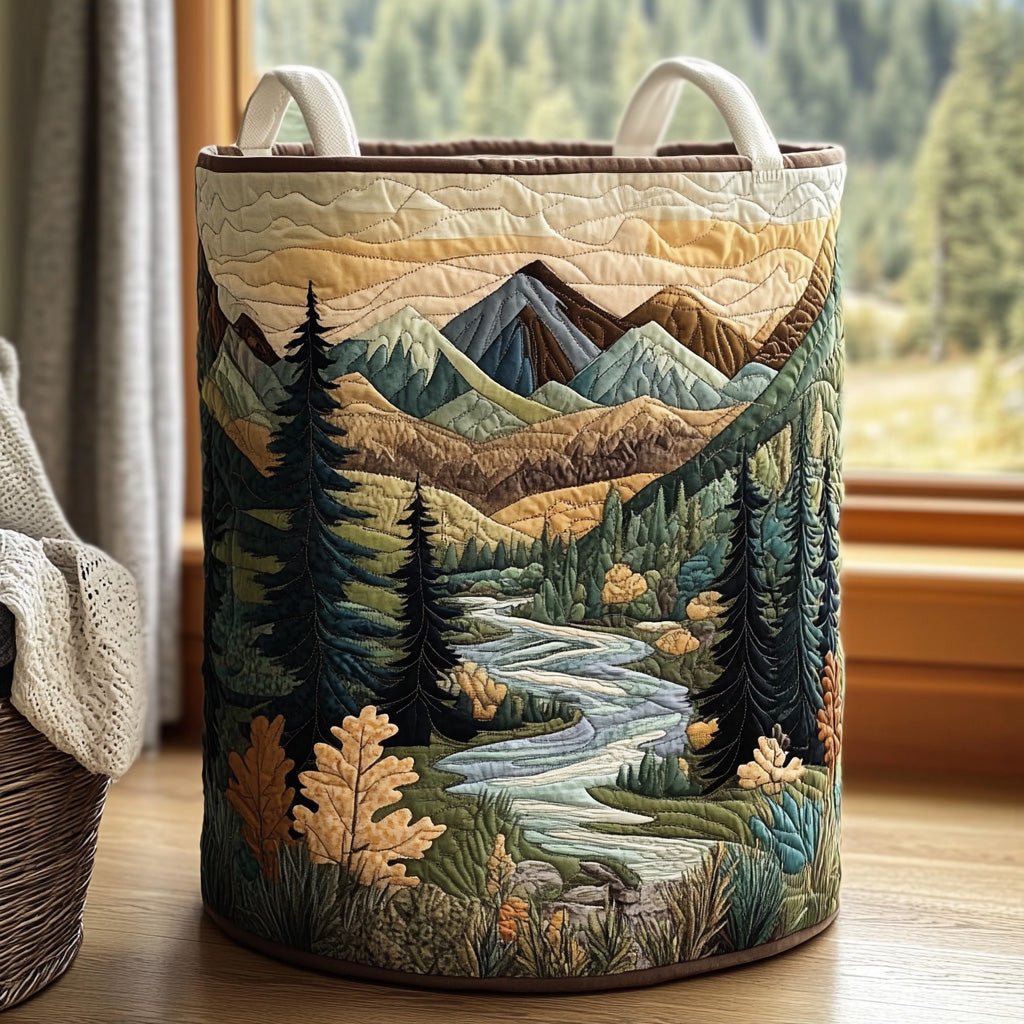 Women's Forest Stream Quilted Laundry Basket Hero