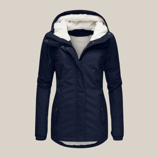 Women's Hooded Sherpa-Lined Quilted Jacket for Winter Hero