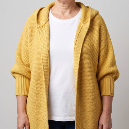Women's Loose Knit Cardigan with Oversized Hood Hero