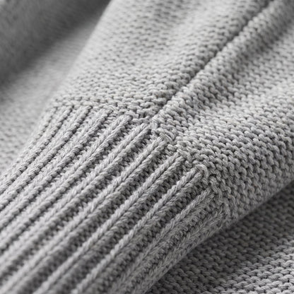 Women's Loose Knit Cardigan with Oversized Hood Side