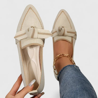 Women's Orthopaedic Loafers | Arch Support with Knotted Strap Close Up