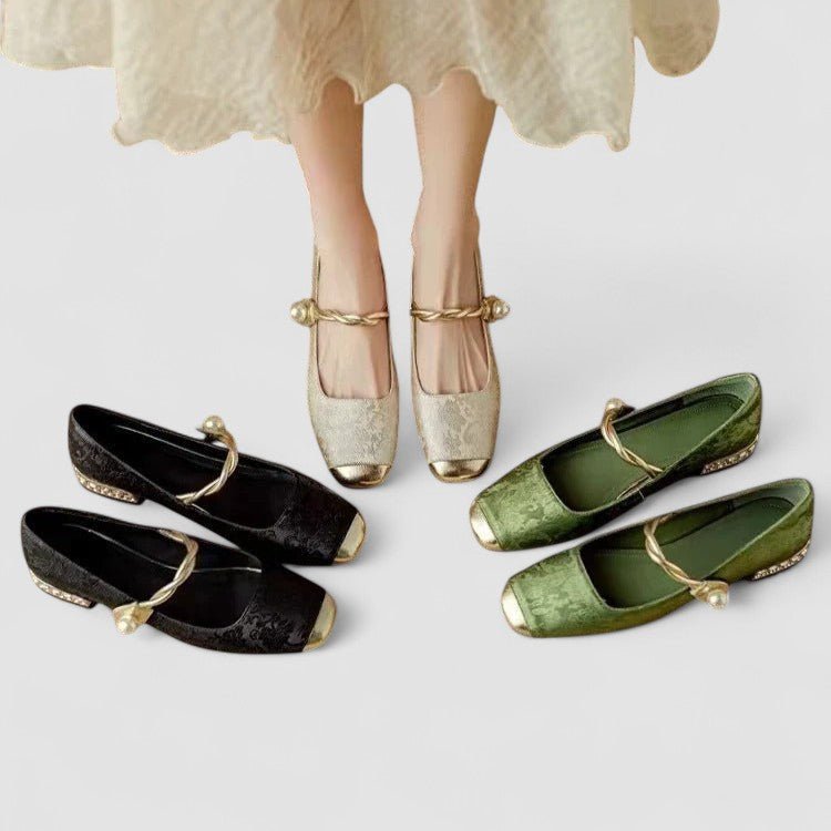 Women's Orthopaedic Mary Jane Shoes | Block Heel with Strap Detail Back