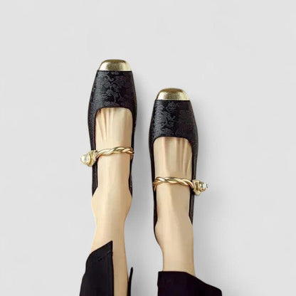 Women's Orthopaedic Mary Jane Shoes | Block Heel with Strap Detail Full