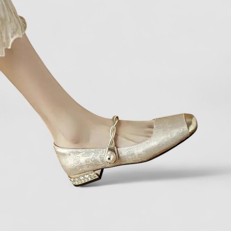 Women's Orthopaedic Mary Jane Shoes | Block Heel with Strap Detail View 14