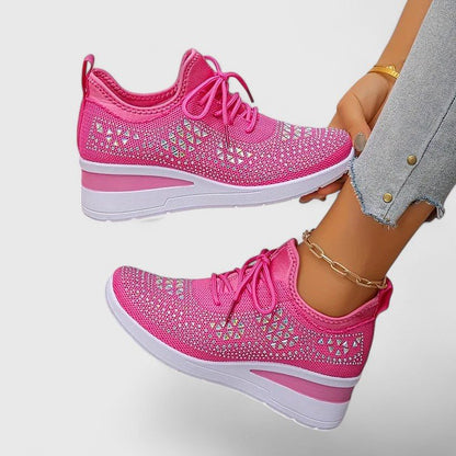 Women's Orthopaedic Shoes | Breathable Mesh with Wedge Heel Close Up
