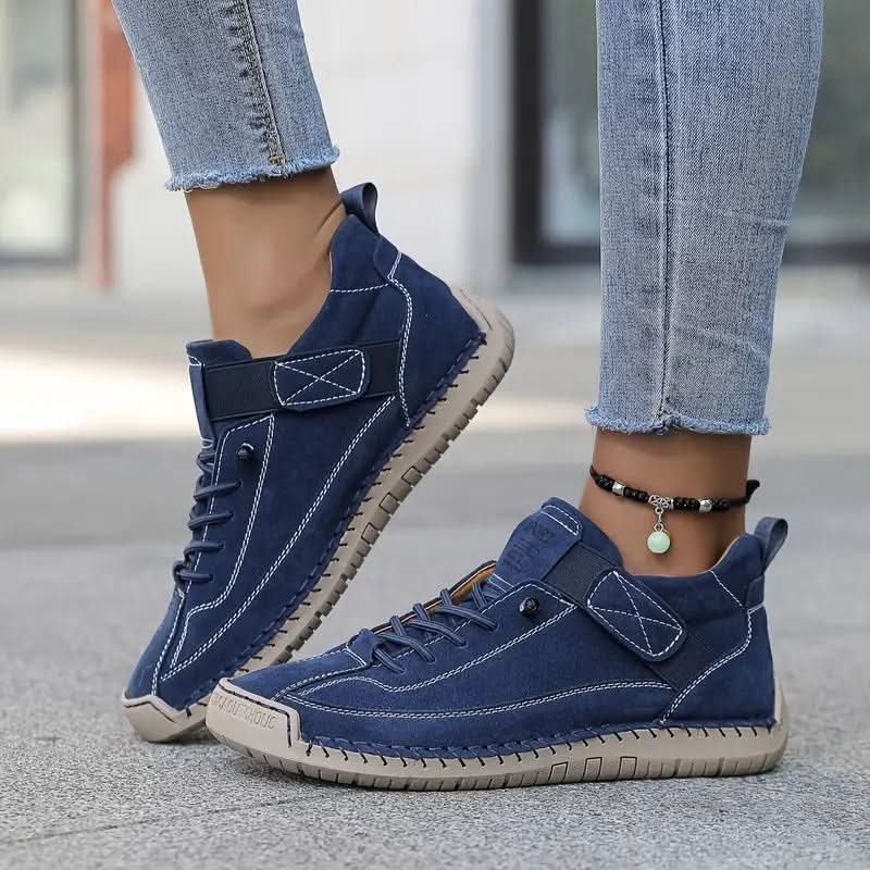 Women's Orthopedic Sneakers | Leather Slip-On with Cushioned Sole Close Up