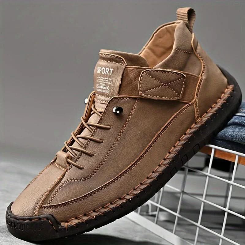 Women's Orthopedic Sneakers | Leather Slip-On with Cushioned Sole Full
