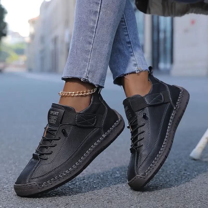 Women's Orthopedic Sneakers | Leather Slip-On with Cushioned Sole Hero