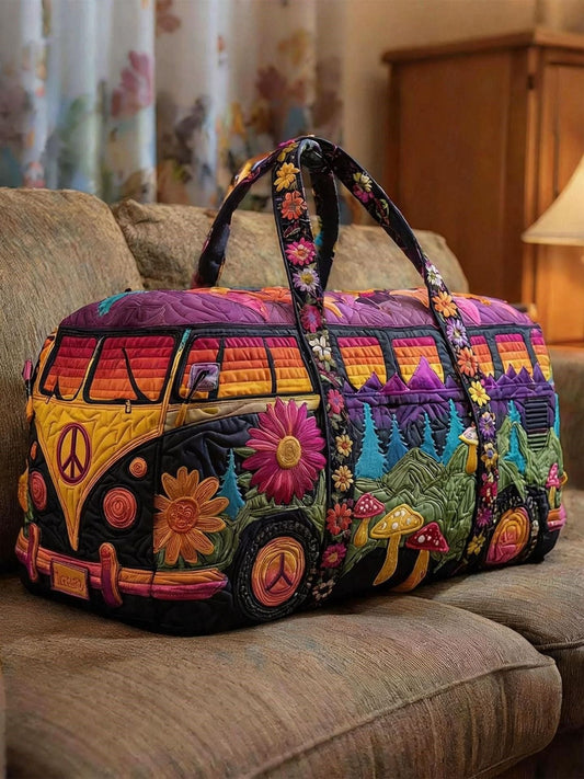 Women's Quilted Travel Duffle Bag with Adjustable Strap Hero