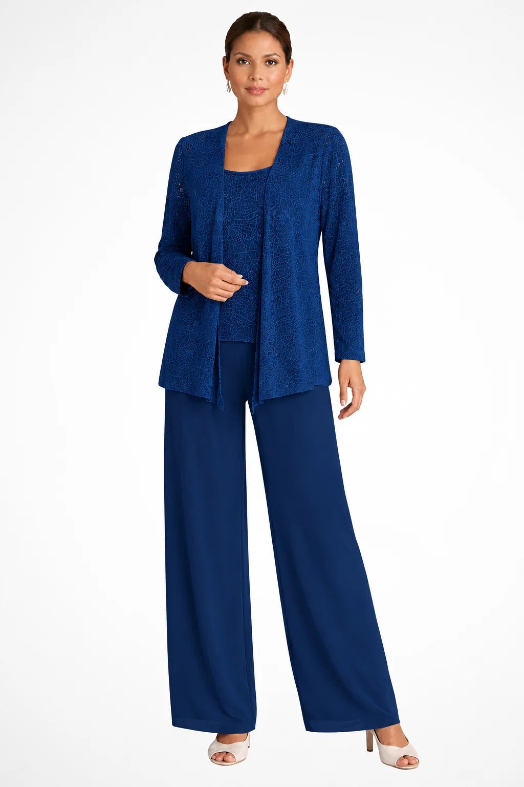 Women's Sequin Three-Piece Set | Wide Leg Evening Occasion Lifestyle