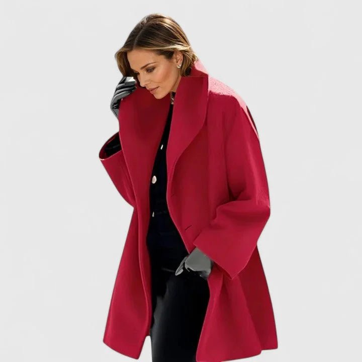 Women's Shawl Collar Wool Coat | Button-Front Winter Style Hero
