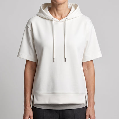 Women's Short Sleeve Hoodie with Cotton Blend Hero