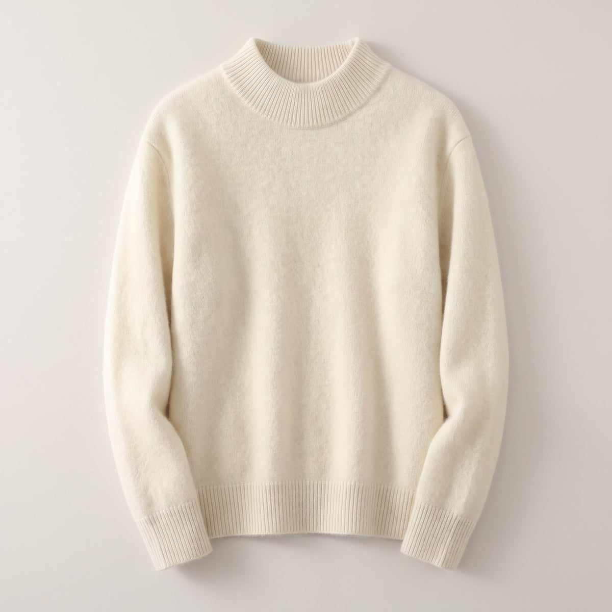 Women's Soft Knit Rollneck Jumper with Ribbed Trim Back