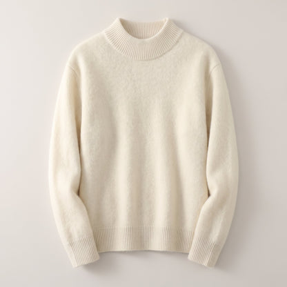 Women's Soft Knit Rollneck Jumper with Ribbed Trim Back