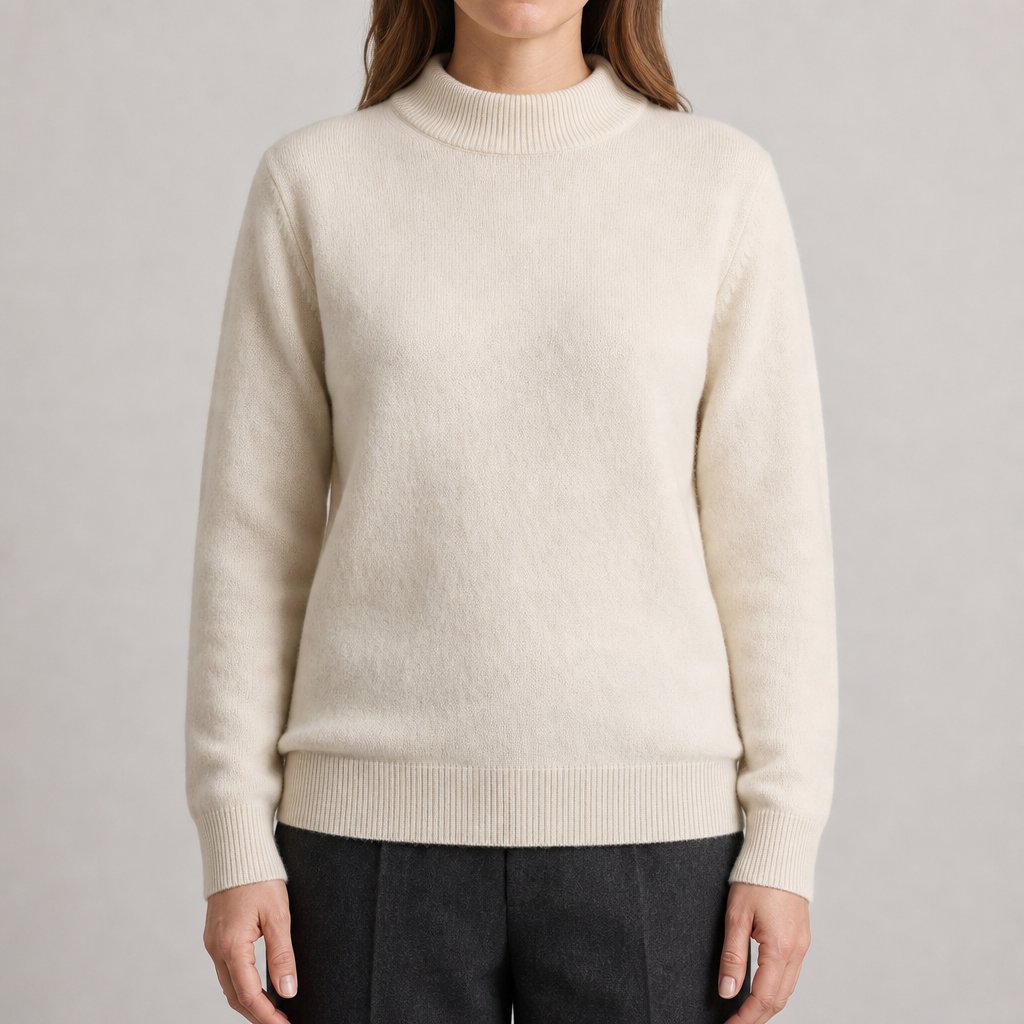 Women's Soft Knit Rollneck Jumper with Ribbed Trim Hero