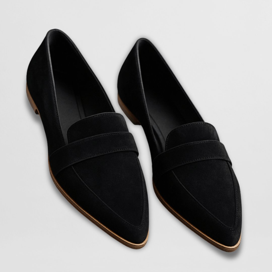 Women's Soft Suede Orthopaedic Loafers with Cushioned Insole Detail