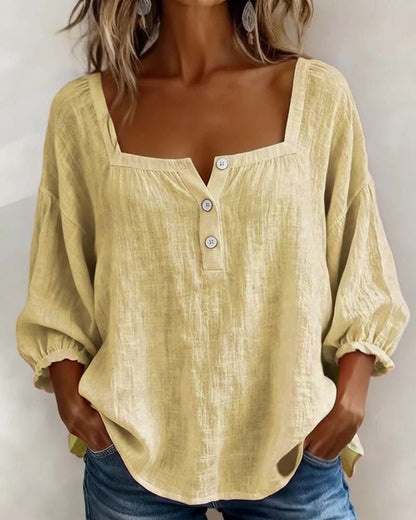 Women's Stylish Relaxed Puff Sleeve Blouse View 13