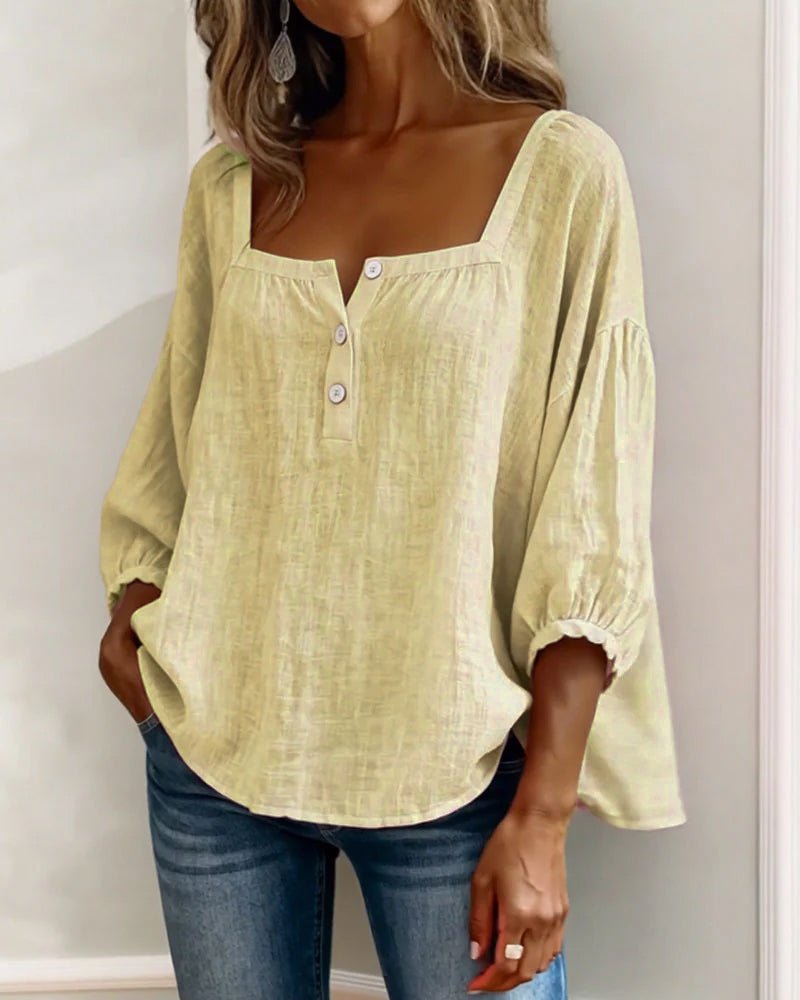 Women's Stylish Relaxed Puff Sleeve Blouse View 14
