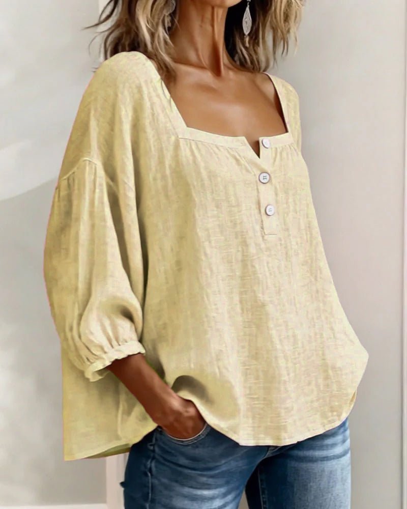 Women's Stylish Relaxed Puff Sleeve Blouse View 16