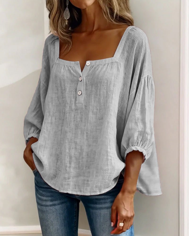 Women's Stylish Relaxed Puff Sleeve Blouse View 19